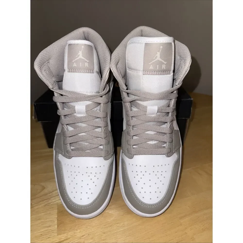 Size 8 - Jordan 1 Mid College Grey - 554724082 lightly used/ OG BOX